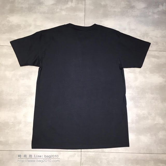 Supreme黑色T恤 19春夏新款 施華洛世奇鑽 Supreme男短袖衣  tzy1814